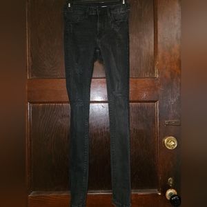 Zara Medium Rise Slim Fit Black Jeans - Size 2